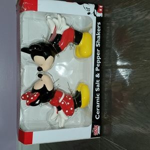 Mickey and Minnie ceramic salt and pepper shakers